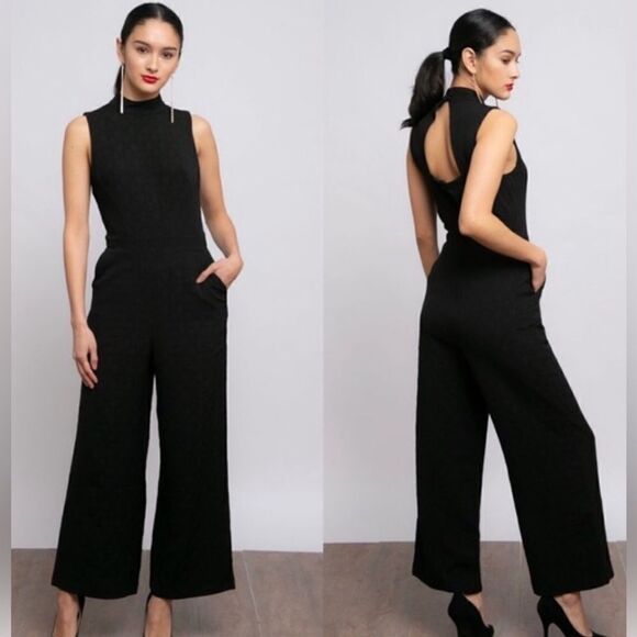 NWT Eva Franco × Anthropologie Charlie
Mock Neck Jumpsuit Black Medium - Picture 15 of 15